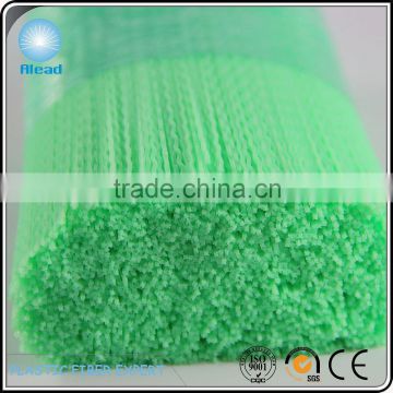 Thick diameter green color X profile / cross-section/ cross PP crimped synthetic fiber filament
