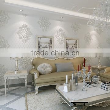 Home designer non woven foaming decoration elegant 3d wallpaper