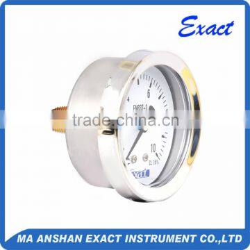Exact back liquid filled pressure gauge with bayonet ring