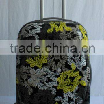 colorful printed hard luggage