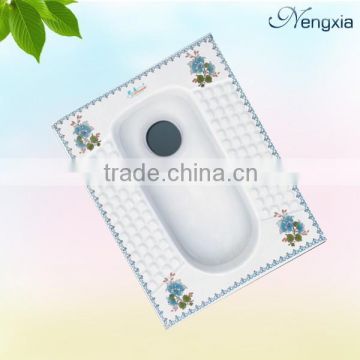 204 chinese cermic squatting toilet with decal design