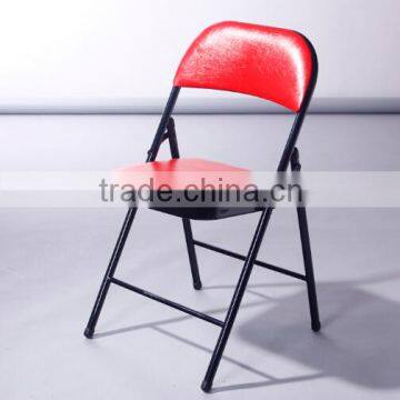 hot cheap PU leather folding armless chair for news report 1083A