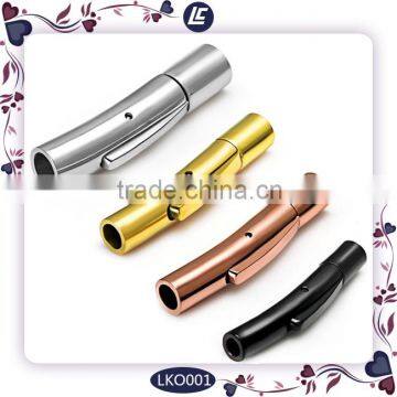 different sizes different colors stainless steel bayonet clasps for leather bracelets