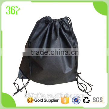 2016 Cheap Black Drawstring Bag Nonwoven Bag Racksack Shopping Bag