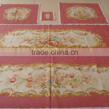 Hand-made french style New Zealand wool with silk Aubusson sofa cover