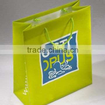 Rope handle plastic shopping bag/custom printed shopping bags