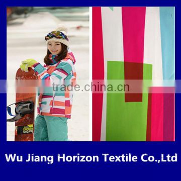 100% polyester printing pongee fabric with pu coated for skiwear