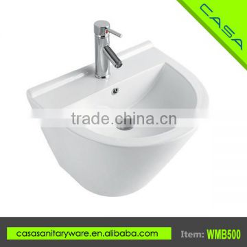 Cheap sanitary ware ceramic white wall mounted bathroom sinks