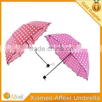 Adults Fishing Red Rain Kids Fashion Elegant Dot Printing umbrella
