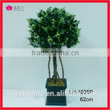 high quality green artificial potted tree for indoor decoration