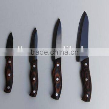 Top Quality Assured wooden handle black color zirconia oxide blade Ceramic Knife