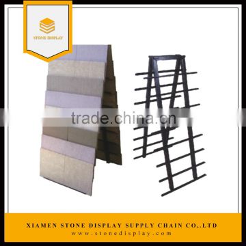 easy style tile sample slabs display rack/laminate flooring display stand