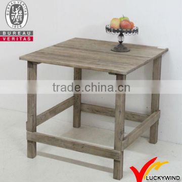 Antique square foldable mini wood table