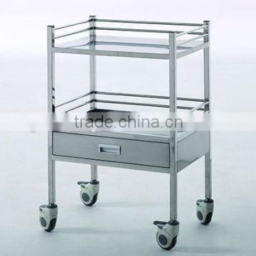 Stainless steel trolley for appliances (2 decks)