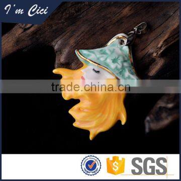 Hot sell and popular yellow flower ceramic necklace CC-S028