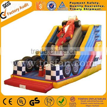 inflatable formula car theme slide with air blower A4068