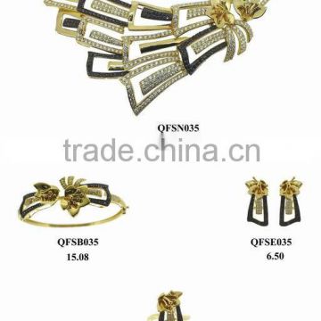 Fashion jewlery,18k gold jewelry set,wedding set QF035