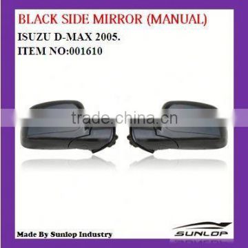for D-max auto accessories black side mirror #0001610 for d-max 2002-2008