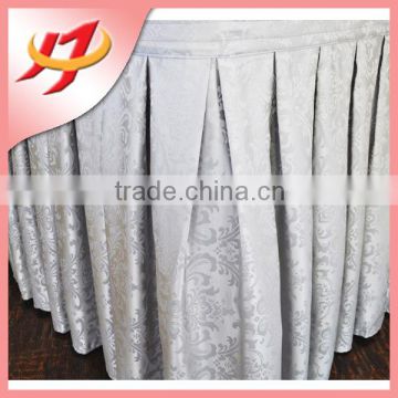 wholesale jacquard curly willow table skirt for weddings