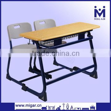 Melamine best-selling double student desk and chair set MG-0429B