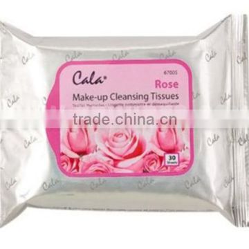 30CT Rose Scented Nonwoven Makeup Cleansing Wipes