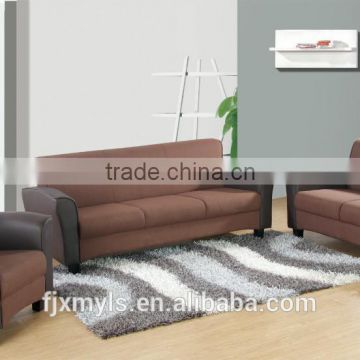 2015 New design fabric and leather sofa modern living room fabric sofa