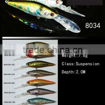 fishing lure high quality suspending,longlip