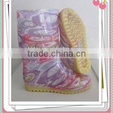 woman zebra pvc rain boots