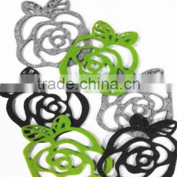 #14061719 flower shaped felt coaster, hot sale