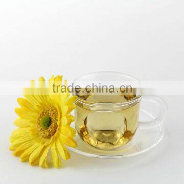 double wall glass coffee cup and saucer