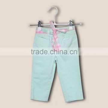 2014 latest korea girl Children Casual Green Cotton Pants Trousers