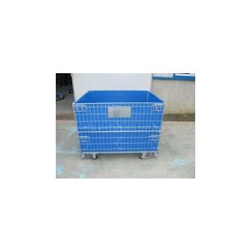 storage cage with hollow board/wire mesh container/widely used in warehouse, supermarket, etc
