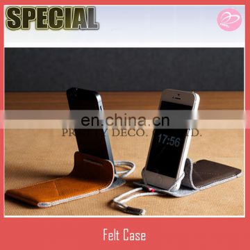 New style fashion Felt with PU face smartphone case
