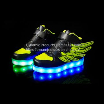 High ankle cute light up led shoes for kids