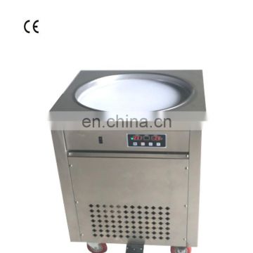 2018 Hot sale high quality 50cm single flat round pan fried fry ice cream machine for sale with CE