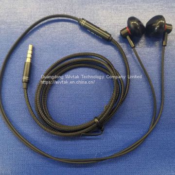 Factory price OEM/ODM wired earphone handsfree mic headphone in-ear headset water proof earbugs