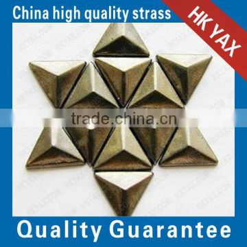 china iron on studs convex factory;fashion pyramid shape convex studs iron on;iron on convex studs for clothing
