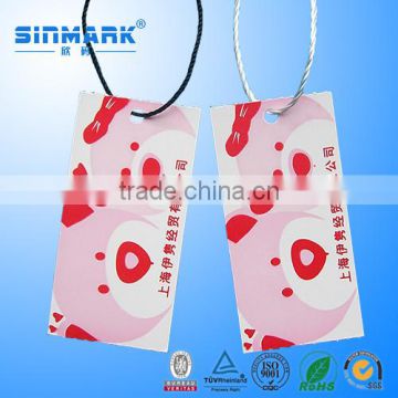 Custom printed garment paper hang tag for clothing