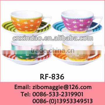 Round Shape Wholesale Porcelain Cup Saucer for Coffee Cup Set for Tableware