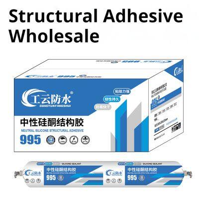 Deherman Waterproof Caulk & Seal 100% Silicone Sealant Neutral-Cure Silicone Sealant for 2-Sided Structural Glazing