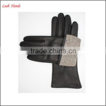 Ladies buckskin leather gloves with wool lining