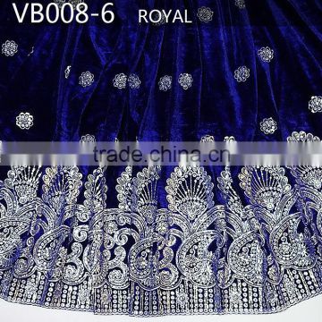 royal blue george on velvet wrappers india intorica george on velvet VB008-6