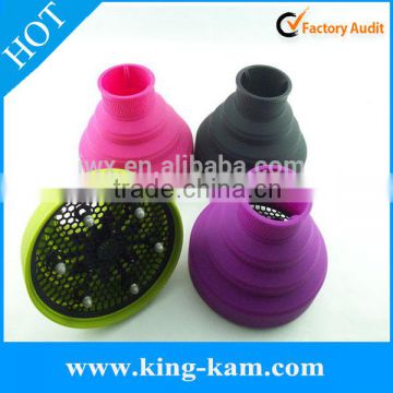 manufacturer Hair Dryer Retracts Silicone Folding diffuser FDA silicone