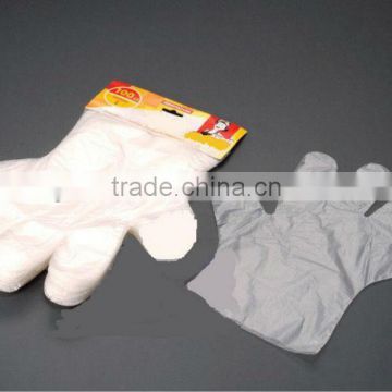 Clear and white polyethylene disposable gloves for painting, restaurant and kitchen (CE ISO FDA)