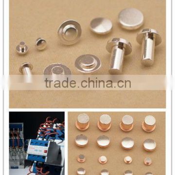 Electrical bimetal/solid silver contact rivet tips for 220v coil 25a telemecanique contactor