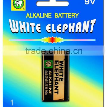 Aluminium Jacket 6LR61/9v Alkaline Battery ( White Elephant brand or OEM)
