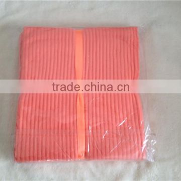 High quality orange fleece throw in six colors gift set packing wholesaler