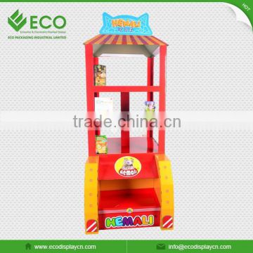 Easy Assemble Folding School Bus Shaped Cardboard Display with Moderate Price