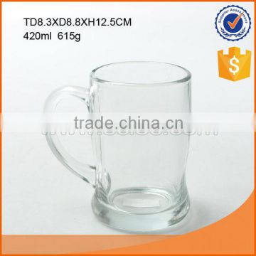 High quality glass beer cup with wide mouth