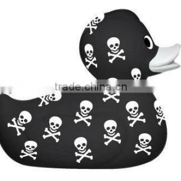 halloween toy of 30cm big bath duck with skull printing on